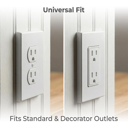 4-Pack Self-Closing Outlet Covers Baby Proofing - for Standard Single Screw & Decorator 2-Screw Outlets - Child Proof Sliding Outlet Covers
