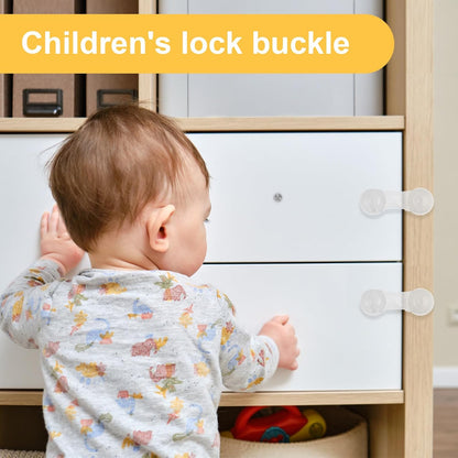 8 Packs Cabinet Door Locks for Baby Proof and Child Safety Cabinet Locks with Adhesive for Drawer Cupboards Fridge Closet Pantry Childproof Safety Locks for Protecting Kids