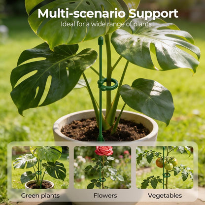 5 Pack Stackable Monstera Plant Support, Garden Plant Stakes for Indoor and Outdoor Plants, Climbing Plant Support Structures Plant Holder Stick Moss Pole for Support Tall Potted Plants (5 Pack)
