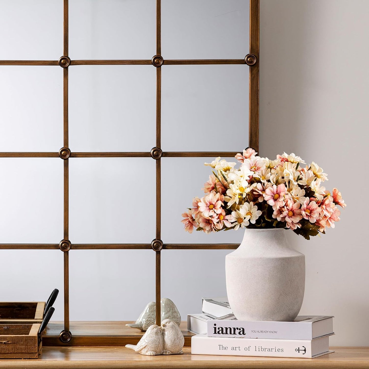Ceramic Vase Set of 3, Modern Decorative Vases for Home Decor, Small Flower Pottery Vase Sets, Boho Farmhouse Rustic Vases for Living Room, Kitchen, Bedroom, Bathroom, Shelf, Table