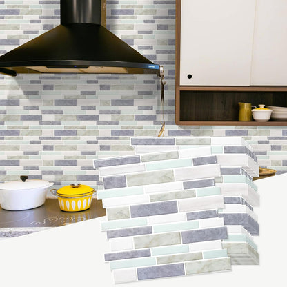 STICKGOO Thicker Design Peel and Stick Tile Backsplash, 12”×12” Stick on Backsplash for Kitchen, Self Adhesive Tile Stickers for Kitchen Backsplash and Bathroom(10 Sheets, Vintage Stone)