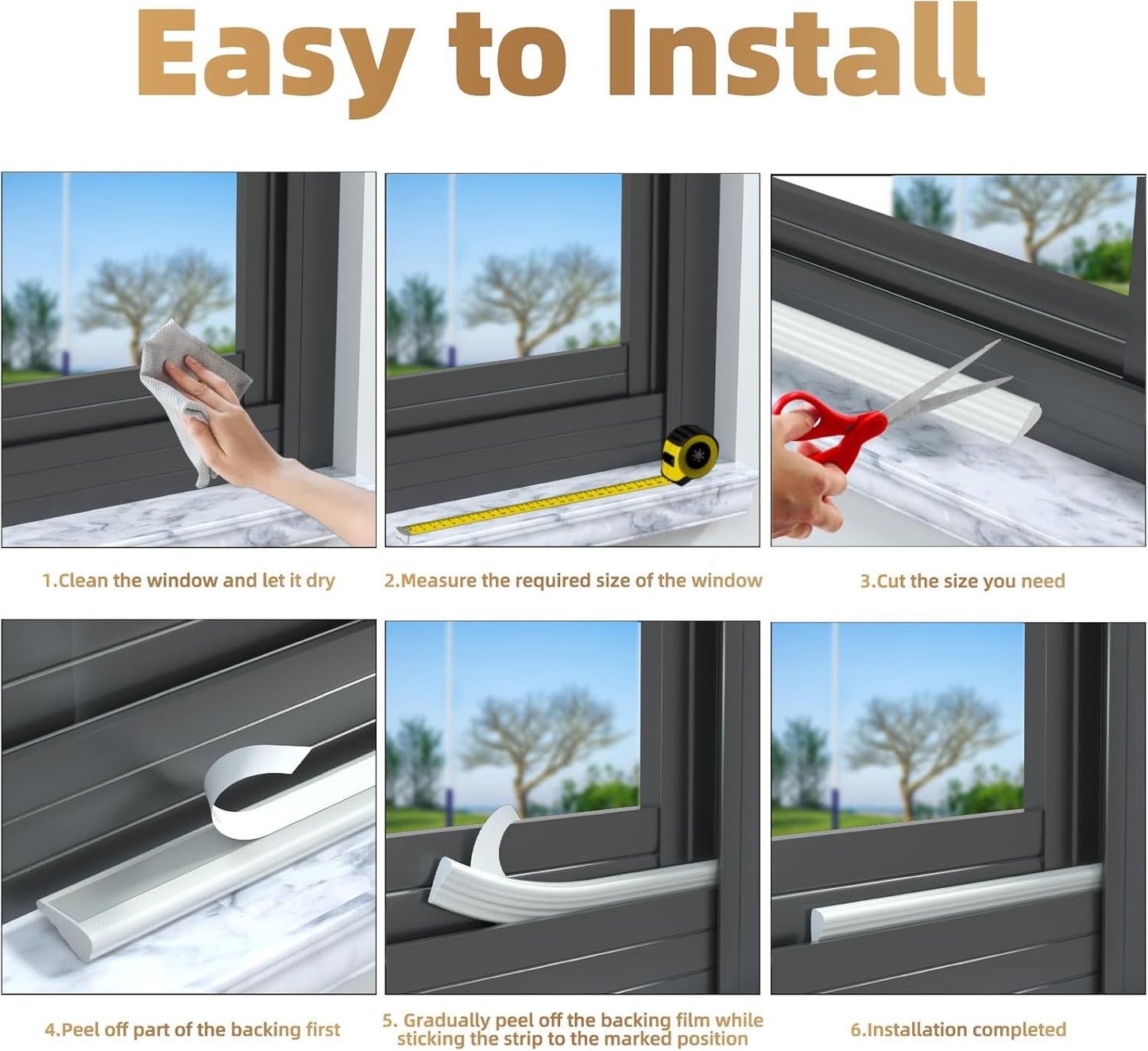 118” Wedge-Shape Foam Window Weather Stripping Door Seal Strip,Soundproofing Frame Winter Insulation Tape for Exterior Front Door,Noise Cancelling Window Inserts,Door Gap Filler Light Blocker,White