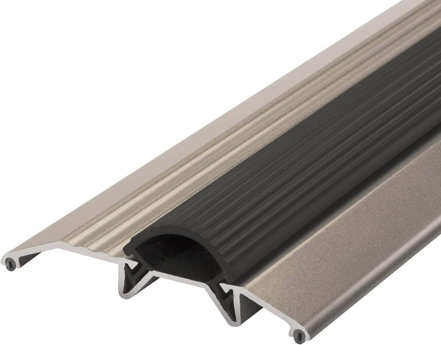 M-D Building Products 08102 3-3/4 in. x 3/4 in. x 36 in. Silver Aluminum and Vinyl Heavy-Duty Low-Profile Threshold
