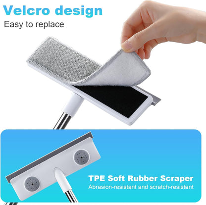 IMHO Cleaning Brush for Window Screen, Screen Cleaner Tool, 2 in 1 Mesh Screen Cleaning Brush, Small Brush for Patio, Door, Porch Screens, White &Grey Brush Cleaners for Screen