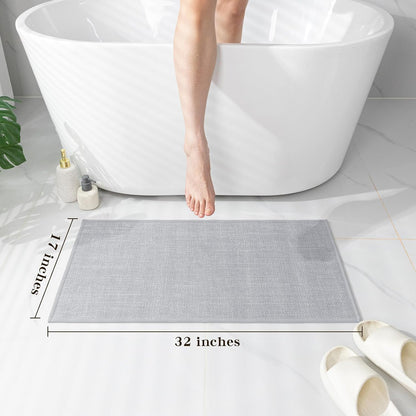 chakme Bathroom Rugs Mat 24x17, Ultra Thin Non Slip Bath Mat Small Quick Dry Absorbent Bath Mat for Bathroom Floor, (Dark Beige, 24"x17")