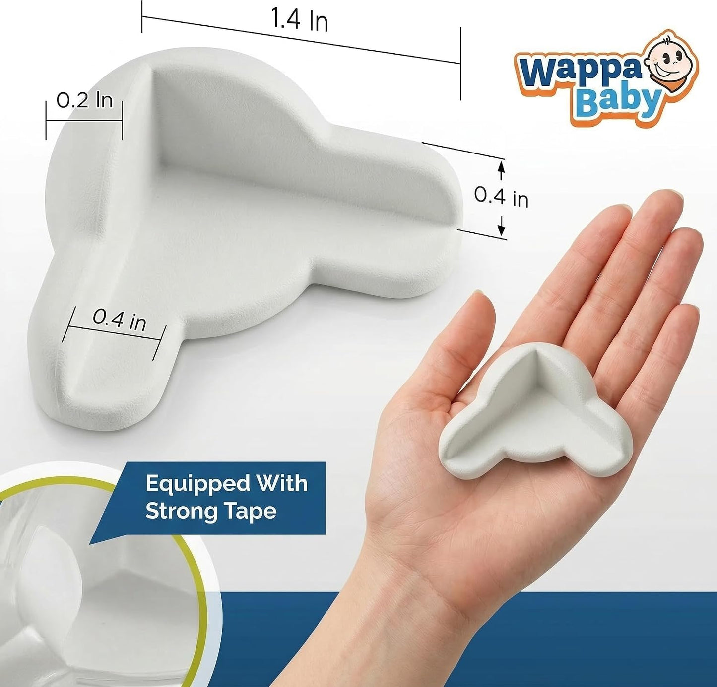 Silicone Corner Protectors for Baby Proofing – Soft Adhesive Corner Guards for Tables & Furniture, Child Safety Edge & Corner Bumpers. Protects Toddlers from Sharp Edges (12 Pack/Brown)