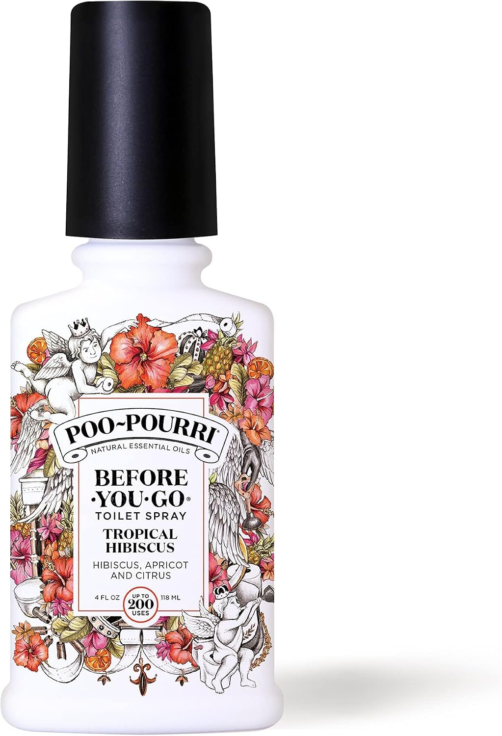 Poo-Pourri Before-You-Go Toilet Spray, Tropical Hibiscus, 2 Fl Oz - Hibiscus, Apricot and Citrus