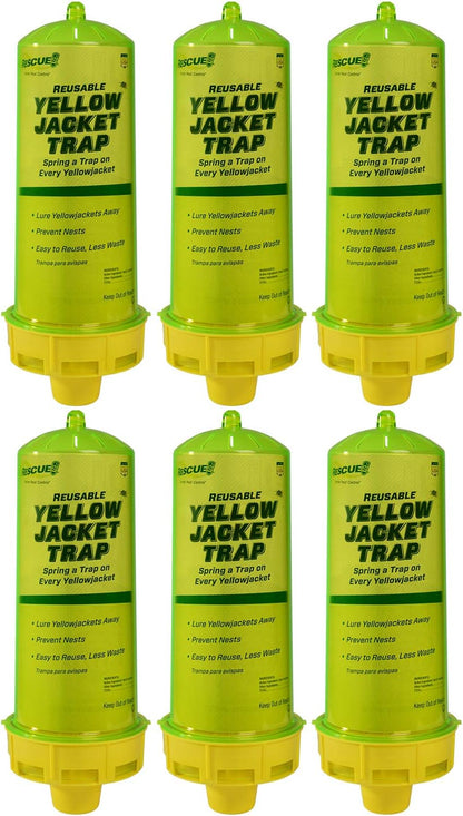 RESCUE! Reusable Yellowjacket Trap – Includes Attractant - 6 Traps