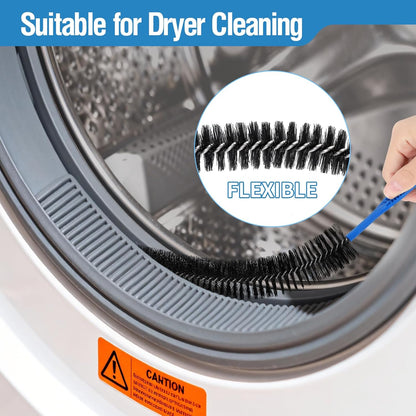 3PCS Drain Brush Set with Refrigerator Coil Cleaning Brush, Multi-Use Drain Cleaning Brush Kit for Kitchen Sink, Bathroom Drains & Surface Clog Removal