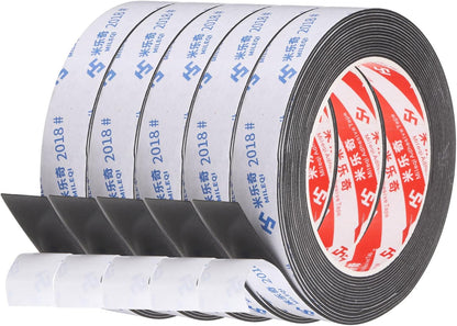 PATIKIL Sponge Rubber Foam Tape, 5/8" W x 1/8" t x 16.4ft l Self-Adhesive Foam Insulation Tape Weather Stripping for Window Door Soundproofing Weatherstrip AC Seal Strip, Black