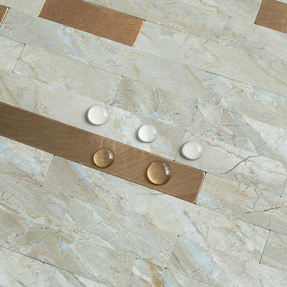 AULIGET 20 Sheets Peel and Stick Backsplash, Black & Grey Wood Look PVC Mixed Metal Stick on Backsplash Tiles for Kitchen