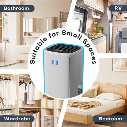 Dehumidifier,TABYIK 38OZ,Small,Quiet, Energy-Saving Dehumidifier with Auto Shut Off, for Bathrooms, Closets, and RVs