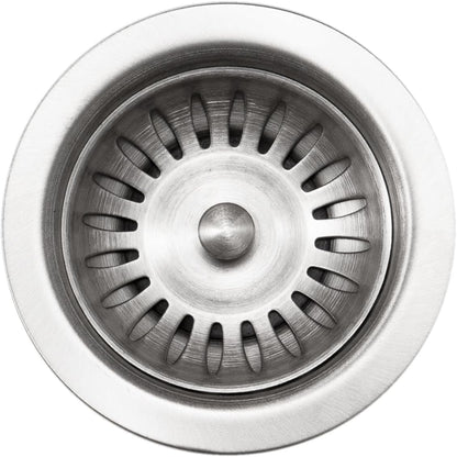 Houzer 190-9300 - 3-1/2 Inch Stainless Steel Deep Cup Kitchen Sink Basket Strainer, Durable Food Catcher Stopper for Metal Kitchen Sink, Ideal for Filtering Waste and Preventing Clogs