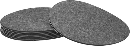 uxcell 32Pcs Non Slip Furniture Pads, 3" Round Self Adhesive Felt Bumpers Noise Reducing Furniture Feet Floor Protector for Chairs Tables Furniture Legs (White 0.2" Thick) - Colors B