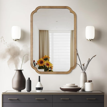 WallBeyond Full Length Mirror Wall Mounted 65"x22", Rustic Wooden Frame Floor Mirror, Large Full Body Mirror for Bedroom, Leaning or Hanging Against Wall, Natural
