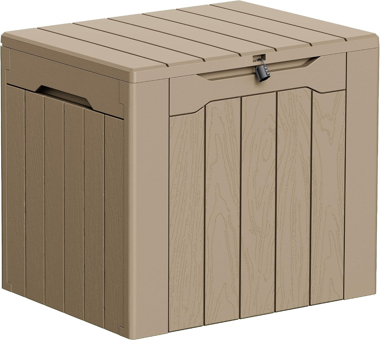 Greesum 31 Gallon Resin Deck Box All Weather Outdoor Storage Boxes for Patio Furniture Set,Outdoor Toys,Garden Tools,Black