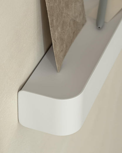 Kazai. Key Holder for Wall 'Tone' | Minimalist Key Hooks Design from Berlin | Modern Key Hanger with Metal Shelf | Key Hook Wall Mounted as Hallway Furniture | Sand Taupe