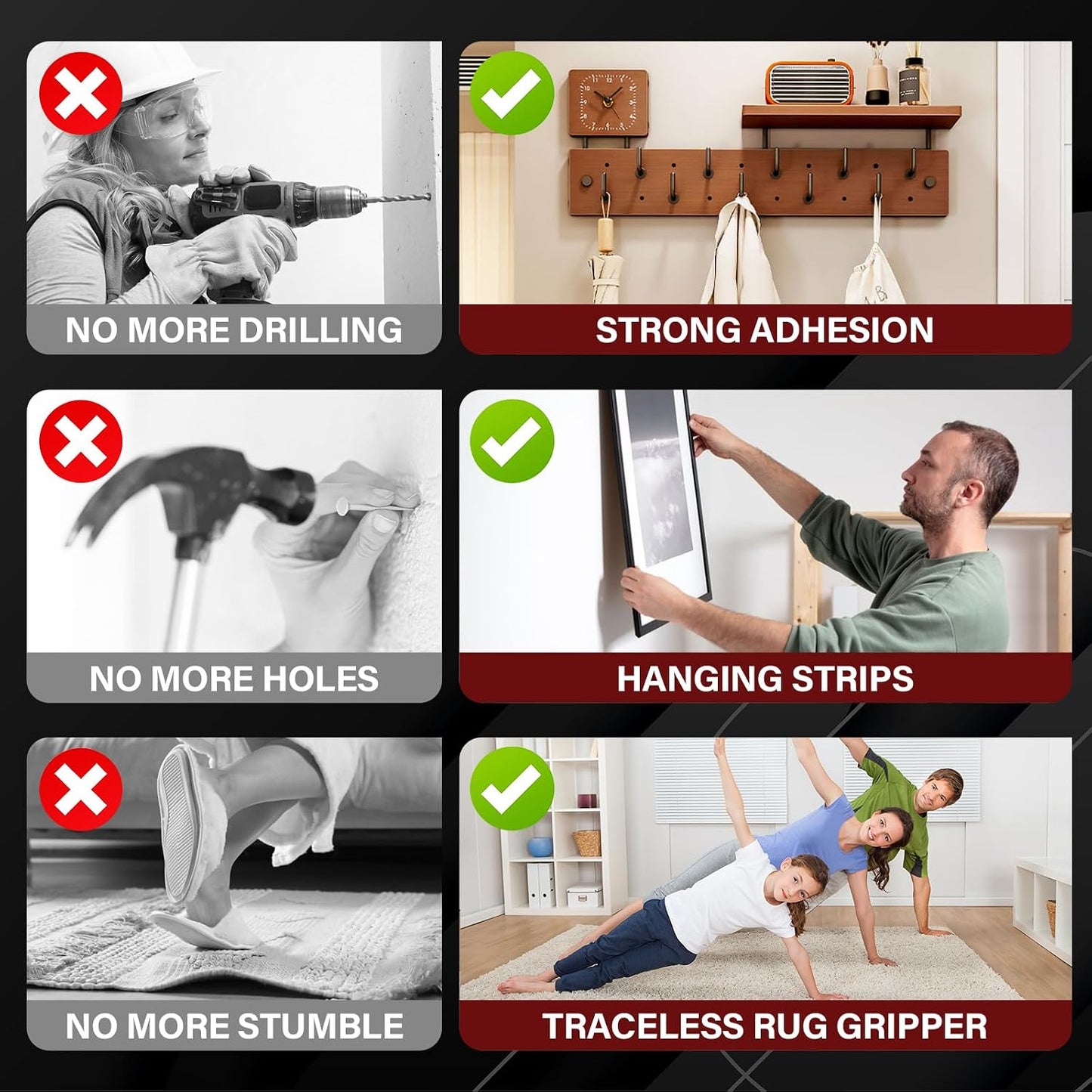 2In x 10Ft Heavy Duty Double Sided Tape, Removable Nano Tape, Transparent Multipurpose Mounting Tape for Home and Office