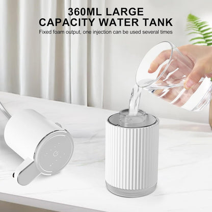 GuDoQi Automatic Touchless Liquid Soap Dispenser, 4-Level Adjustable Foam, USB Rechargeable Hand Soap Dispenser for Bathroom, Kitchen Countertops, 12.2oz/360mL, Black