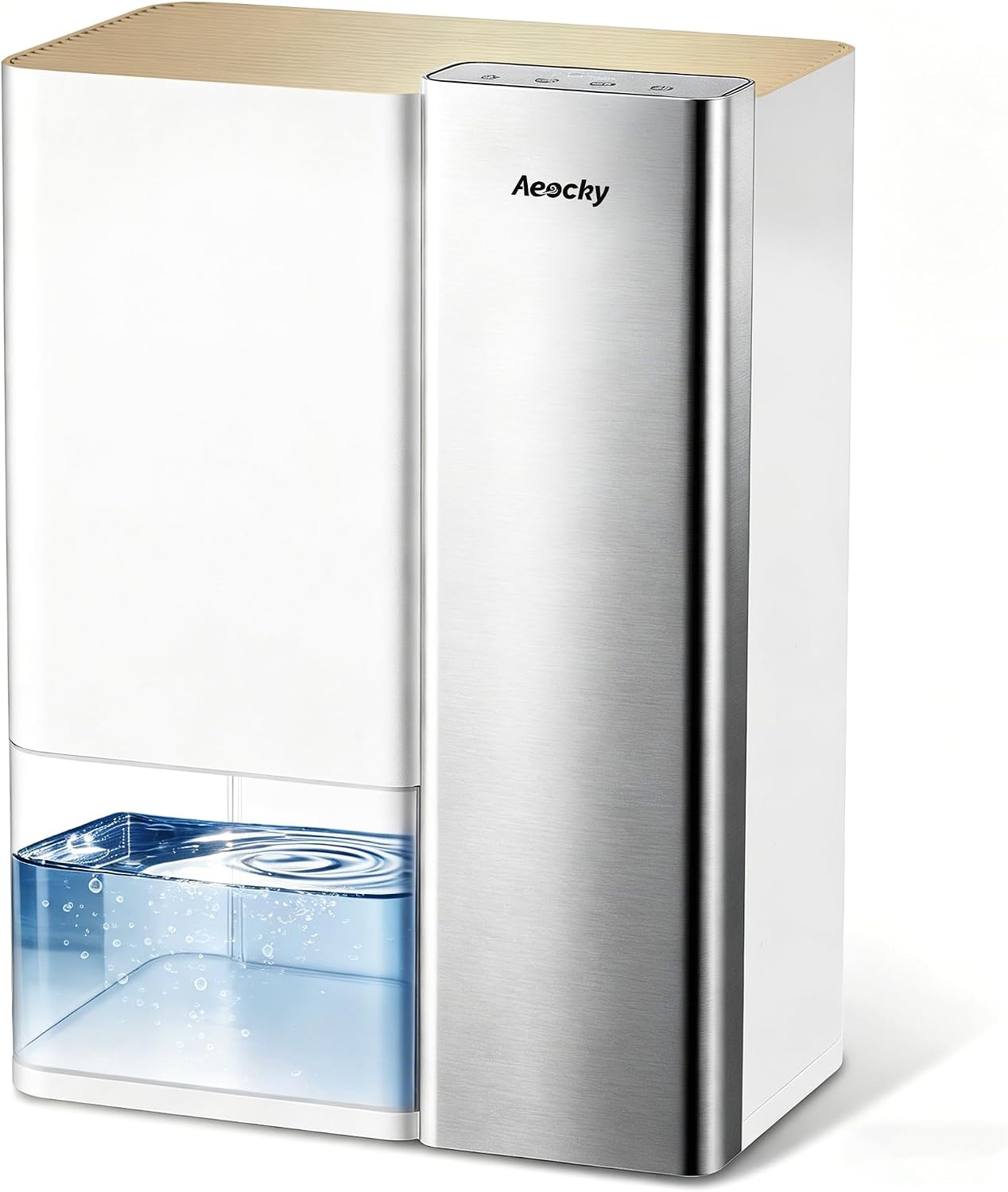 AEOCKY Small Dehumidifier with Drain Hose,64oz Water Tank,Next-Gen Thermoelectric Tech, for Small Space (Not for Basements),for Home,Bedroom,Bathroom,Closet,RV,24H Timer,Intelligent Humidistat,Quiet