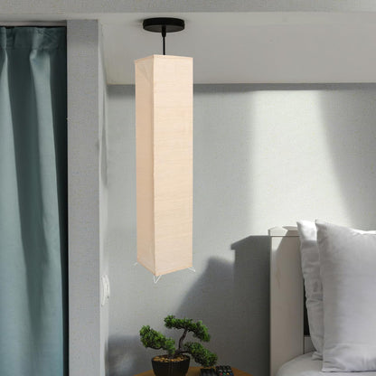 Foldable Japanese Paper Floor Lamp Shade Replacement with Soft Light for Living Room Bedroom Office - Easy Installation Modern Design 49.2X9.8X9.8In