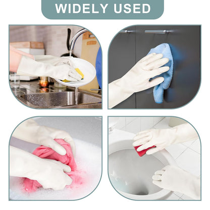 2 Pairs, 15 Inches, Nitrile Cleaning Gloves, Kitchen Dishwashing Gloves, Reusable, Durable, Water-Resistant, And Hypoallergenic (Medium)
