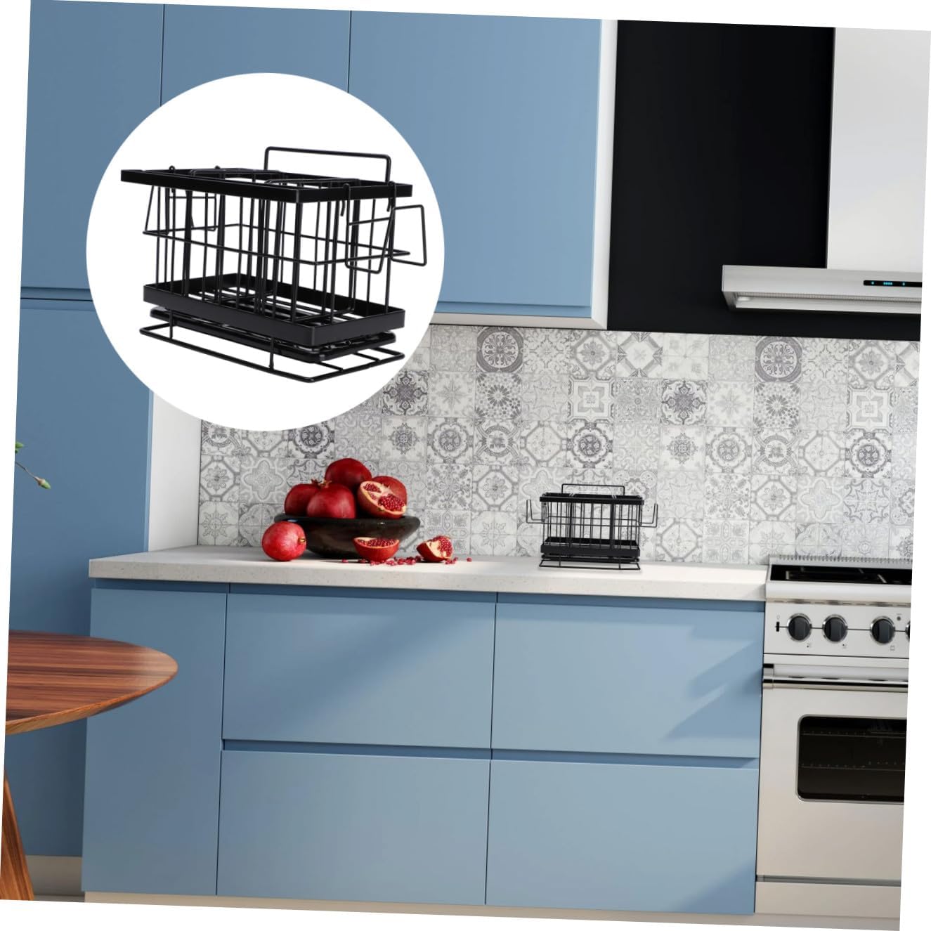 1pc Wall-mounted Adjustable Stainless Steel Sponge Drain Rack for Kitchen Sink Dust Cloth Storage Basket Neat Organizer for Cleaning Tools and Utensils