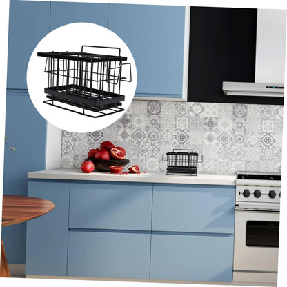 1pc Wall-mounted Adjustable Stainless Steel Sponge Drain Rack for Kitchen Sink Dust Cloth Storage Basket Neat Organizer for Cleaning Tools and Utensils