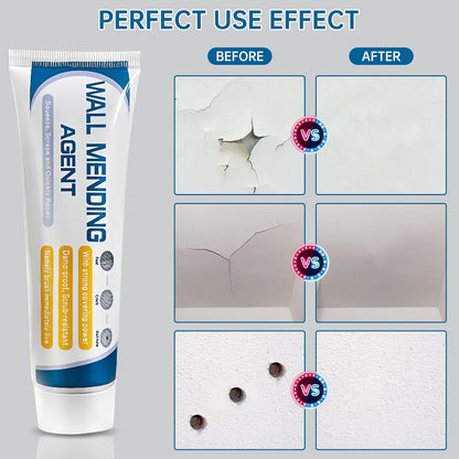 2 Pack Drywall Repair Kit,Wall Mending Agent with Scraper,Drywall Patch Repair Kit with Spackle Paste,Wall Hole Filler Putty for Filling Cracks & Holes,Quick Easy Plaster Wall Repair