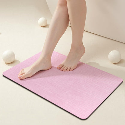 Mecko Bath Mat Rug, Rubber Non-Slip Quick Dry Absorbent Thin Bathroom Rugs Fit Under Door Bathroom Floor Mats-Shower Rug for in Front of Bathtub, Sink, Shower Room(Light Grey,16"x24")