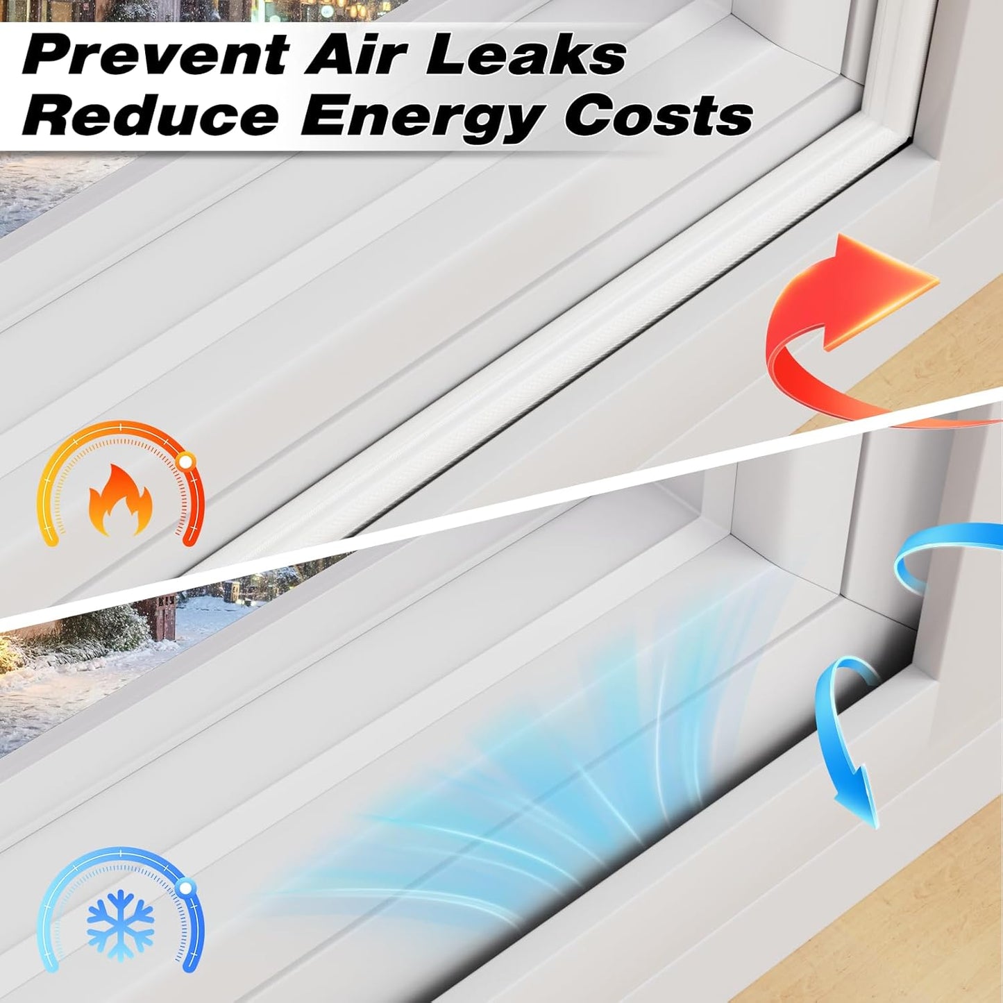 118 Inch Wedge-Shape Weather Stripping Door Seal,Windows and Doors Insulation,Self Adhesive Insulation Foam Anti-Collision Strip,Weatherstrip Tape for Door Soundproofing,Noise Drafts Blocker,White