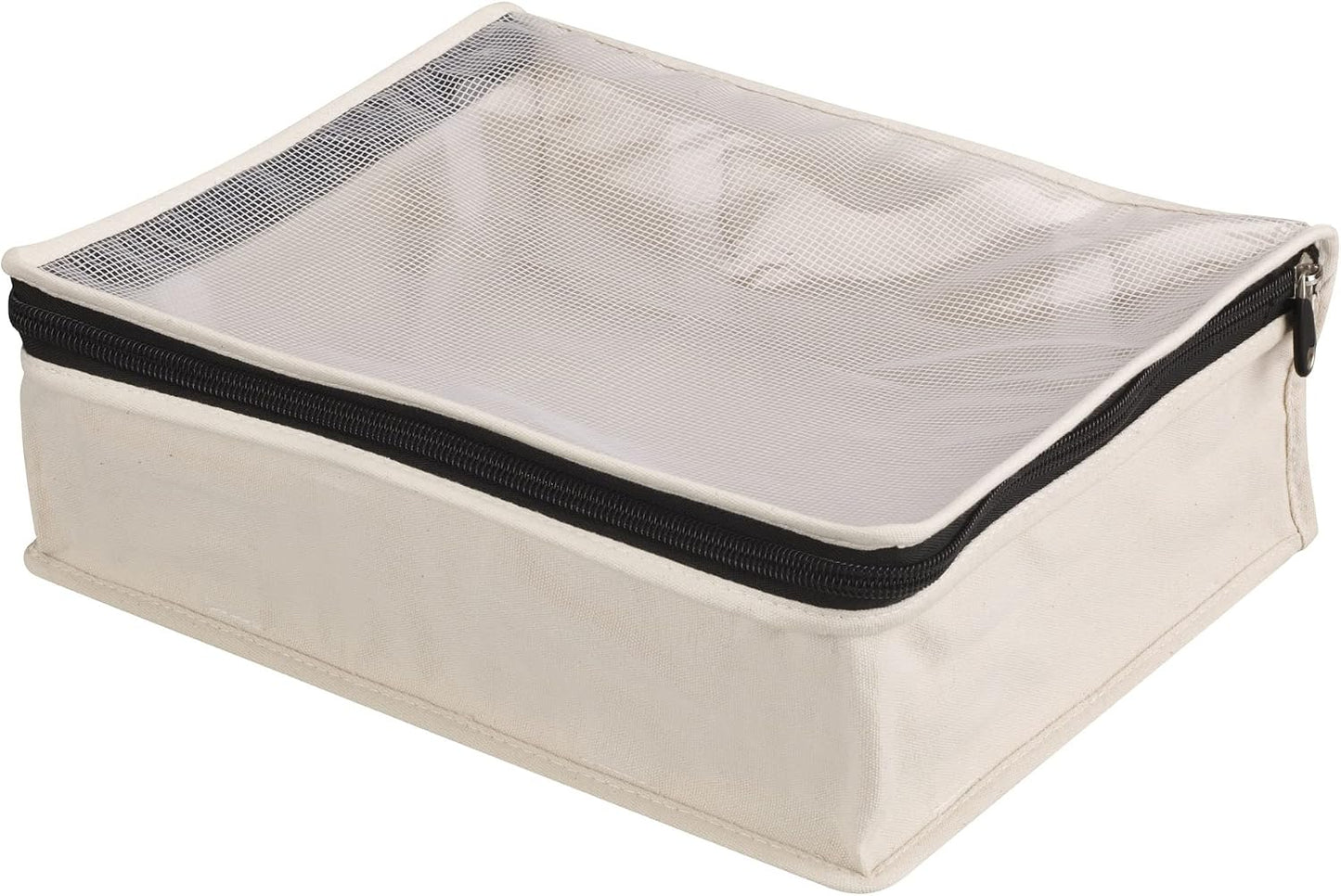 Household Essentials Cedarline 6‑Shelf Hanging Closet Organizer in Heavy‑Duty Cotton Canvas, Cream