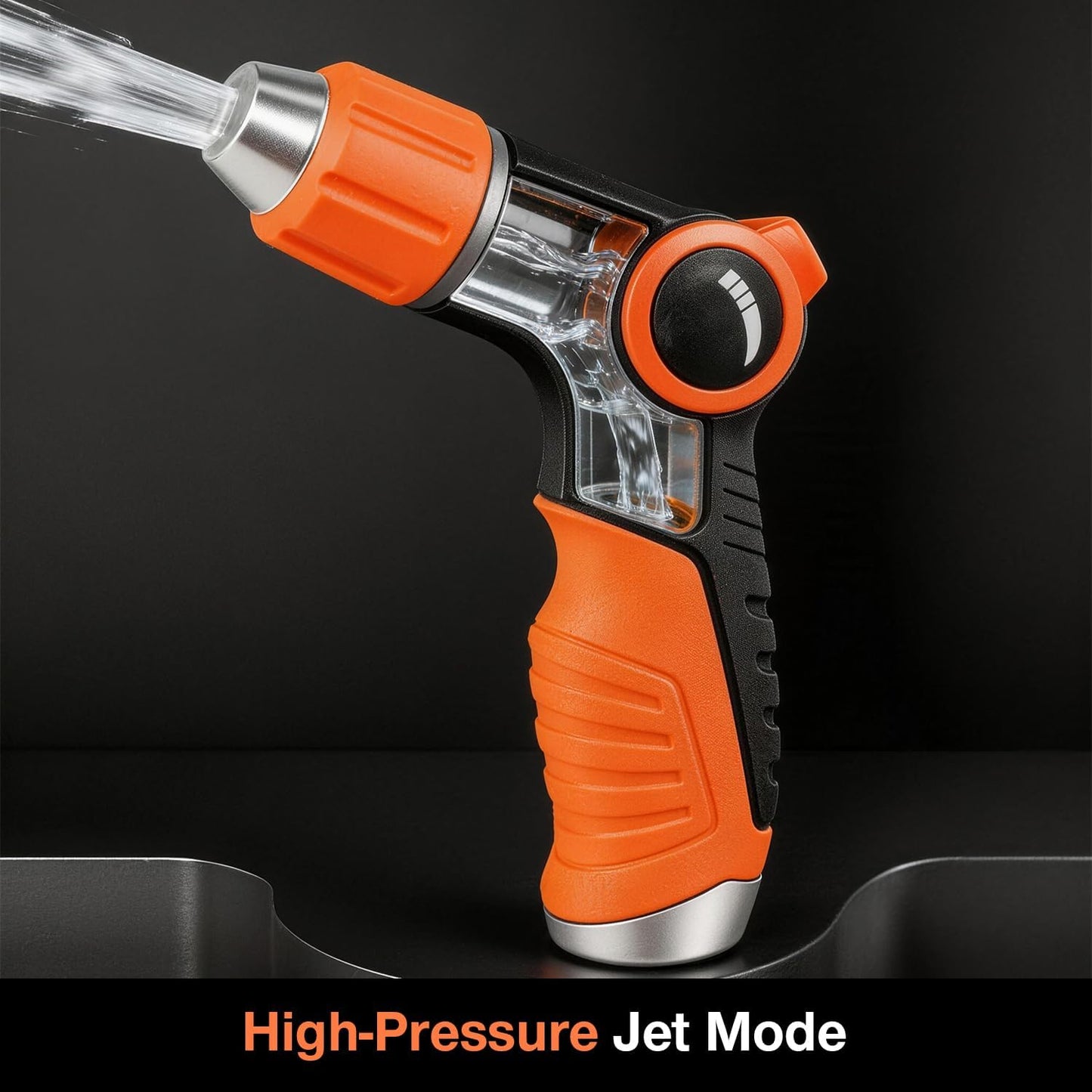 Besiter Garden Hose Nozzle Sprayer: 2 Pack 10 Watering Patterns Spray Nozzles Heavy Duty Metal Hose Head Hose Attachment, Thumb Control On Off Valve