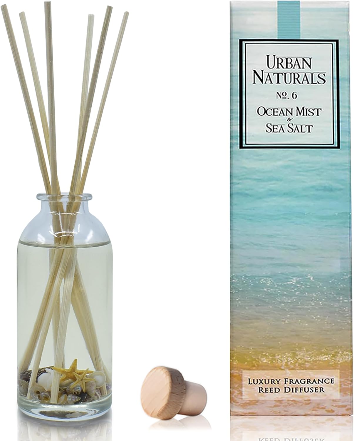Urban Naturals Smoked Vanilla Reed Diffuser Set with Vanilla Bean, Sandalwood & Leather | Made in the USA - Colors B