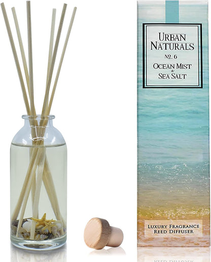 Urban Naturals Smoked Vanilla Reed Diffuser Set with Vanilla Bean, Sandalwood & Leather | Made in the USA - Colors B