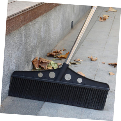 Push Broom Garden Sweeper Heavy Duty Outdoor Broom with Detachable Stainless Steel Handle for Efficient Cleaning of Patios Decks and