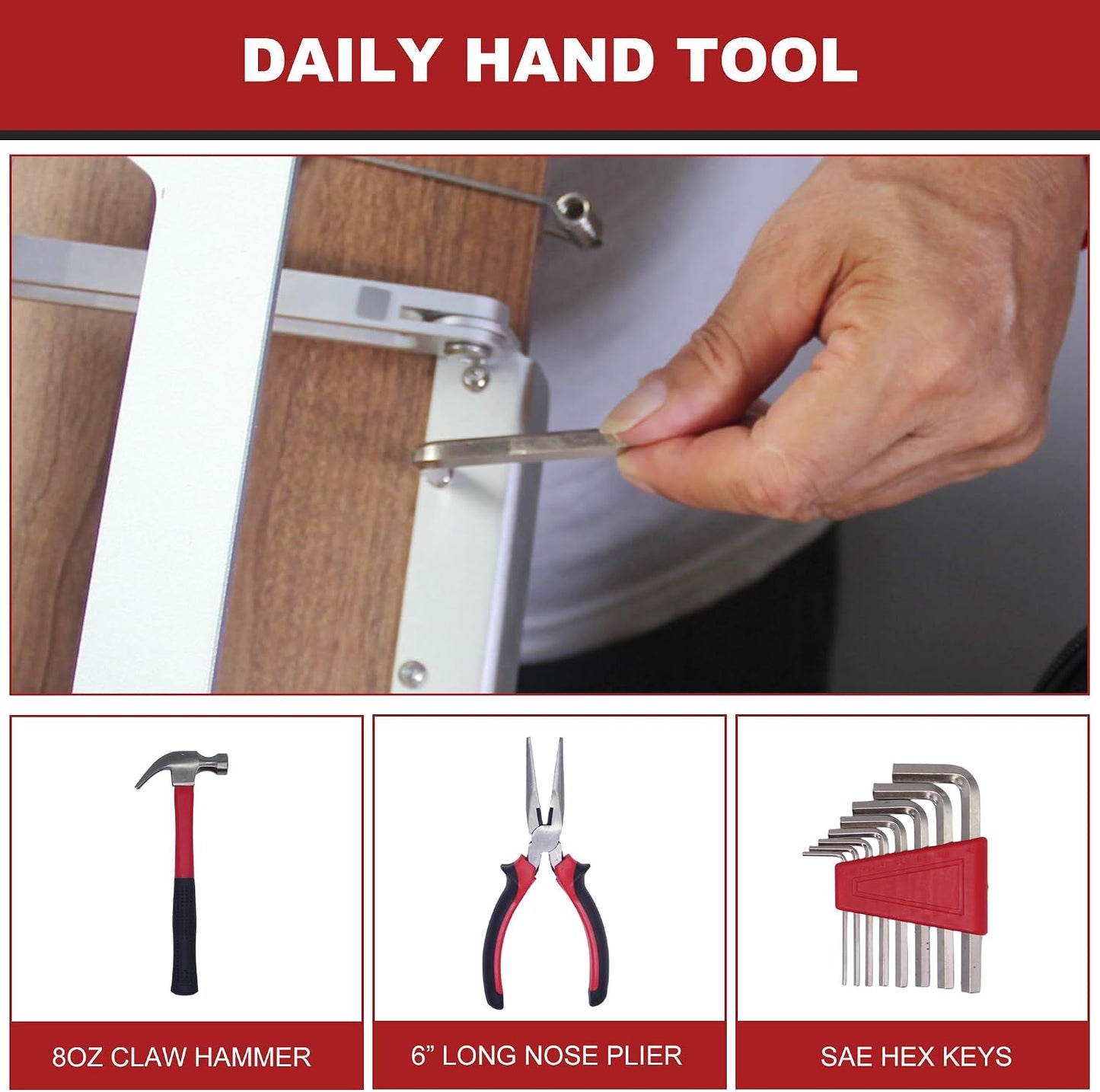 Basic Tool Kit - Tool kit for Home,Apartement,Dorm and Office.Starter Household Tool Set for Beginner,Women,New College for Home Repair,Daily Maintenance or DIY (155pcs-1new)