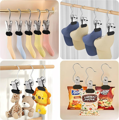 Clothes Pins 30-Pack Laundry Hook Hangers Clothes Hanger Clips for Closet Organizer Socks Towels Clips Heavy Duty Clothespins Bulk Clothes Hanger Clips for Wardrobe Travel Pants Socks Handbag