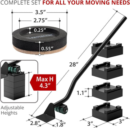 X-Protector Felt Furniture Sliders for Hardwood Floors 24 PCS 1” - Self-Adhesive Furniture Slider - Heavy-Duty Furniture Movers for Hard Surfaces - Felt Sliders - Move Your Furniture Easily!