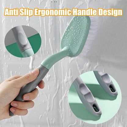 Scrub Brush, Cleaning Brush Bristles with Ergonomic Handle Cleaning Shover Scrubber Handheld Cleaning Brushes for Bathroom Shower Kitchen Floor Bathtub