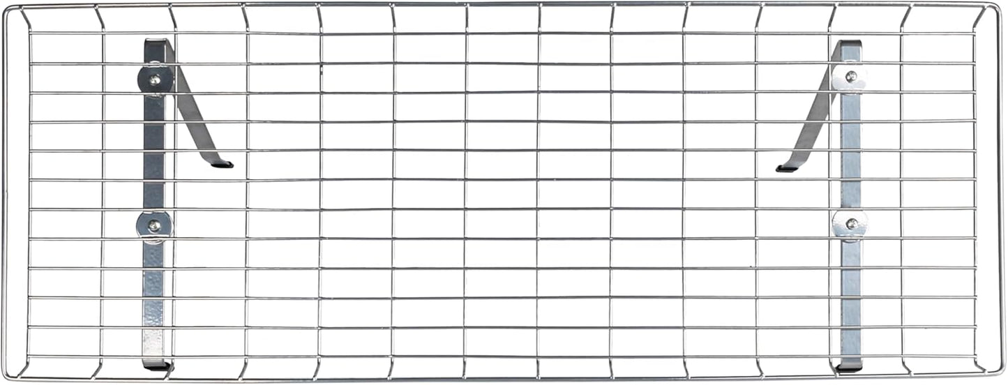 Household Essentials Rear Display Over-The-Washer Storage Shelf to Organize and Store Laundry Room Supplies, Silver
