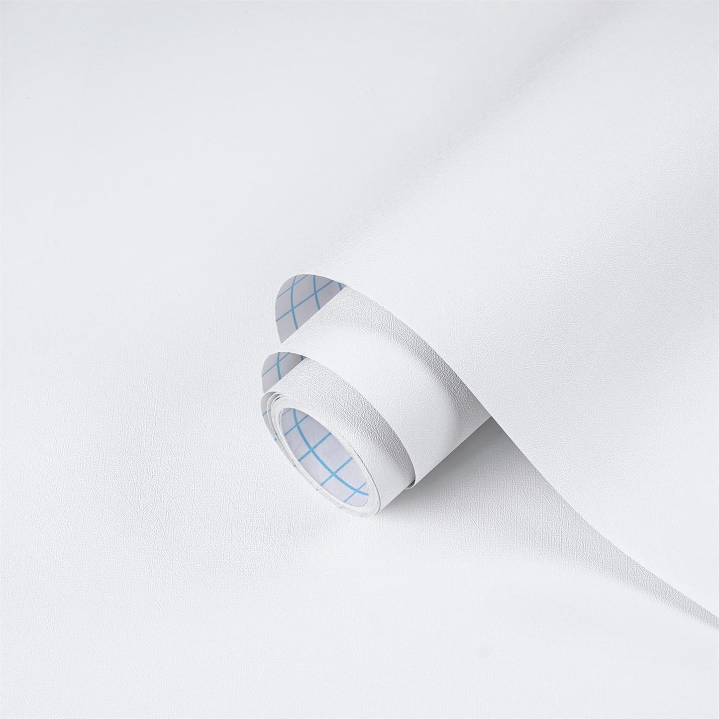 Dimoon 17.7''x118'' Peel and Stick Wallpaper White Contact Paper for New Environmentally Friendly Materials Thickening Upgrade Embossed Renter Friendly Wall Paper Modern Vinyl Wrap Countertop Bedroom