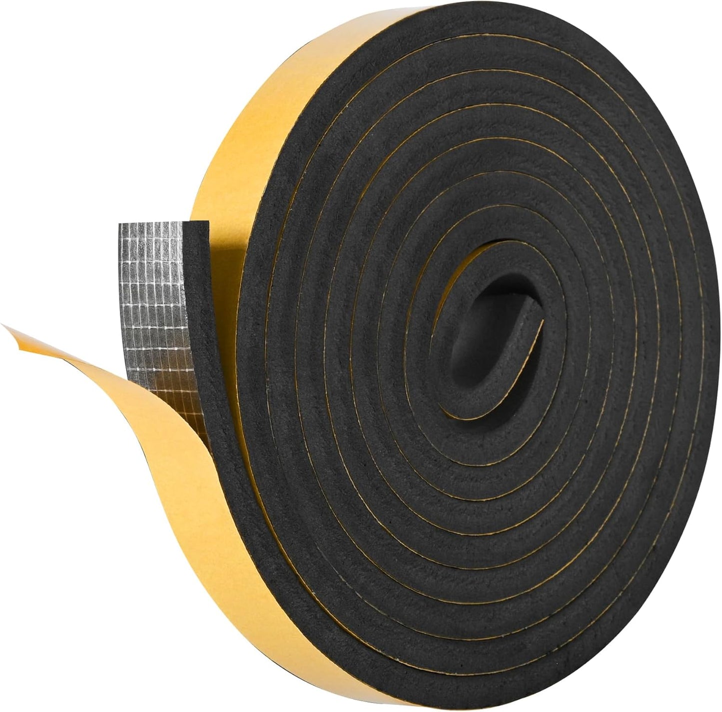 Kikerike Self Adhesive Foam Tape Weatherstrip 1/2In x 1/4In x 16.5Ft High Density Foam Insulation Strips Seal Weather Stripping with Strong Adhesive for Door and Window Sound Isolation Soundproofing