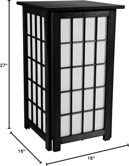 Red Lantern 27" Tall Hokkaido End Table Shoji Lamp, Natural