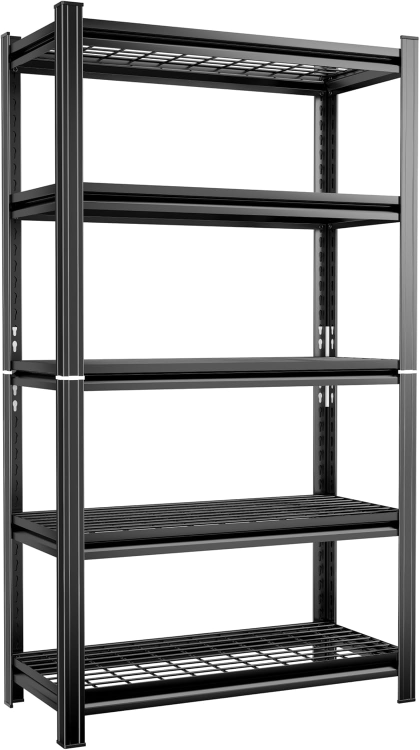 Over Washer and Dryer Shelves, Laundry Room Shelves Adjustable Metal Heavy Duty Freestanding Storage Shelving, Washing Machine Rack for Organization and Storage, Black (39.4" W X 17.7" D X 71.2" H)