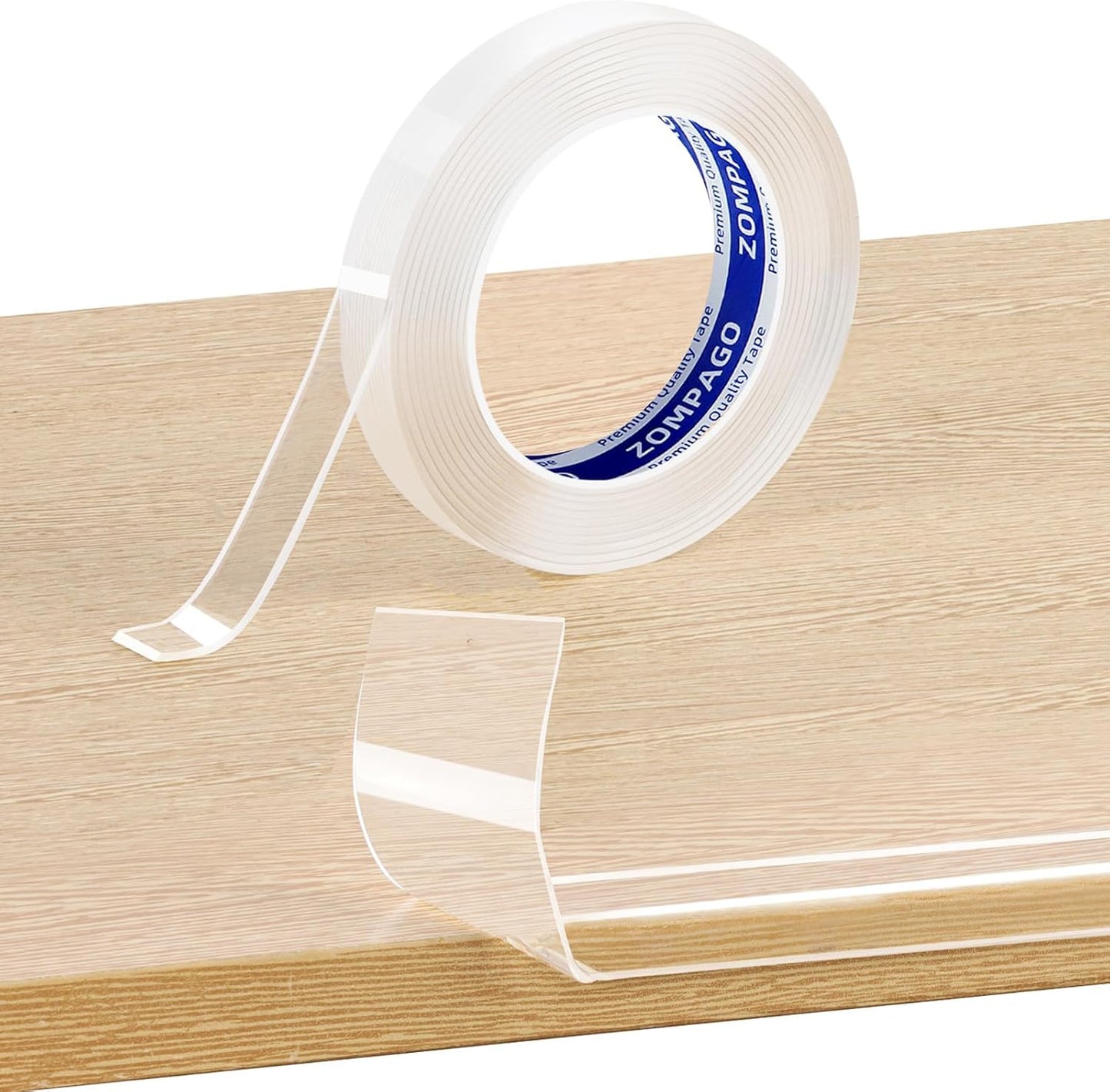 ZOMPAGO Baby Proofing Edge Protector Strip 2In x 13.4FT Clear Furniture Corner Guards for Toddlers Transparent Soft Sharp Edge Safety Bumpers Table Desk Fireplace Child Proof Protector Tape