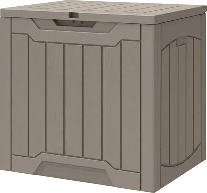 YITAHOME 35 Gallon Outdoor Storage Box | Waterproof Resin Deck Box and Package Delivery with Lockable Lid for Patio Furniture Cushions, Pool Accessories, Garden