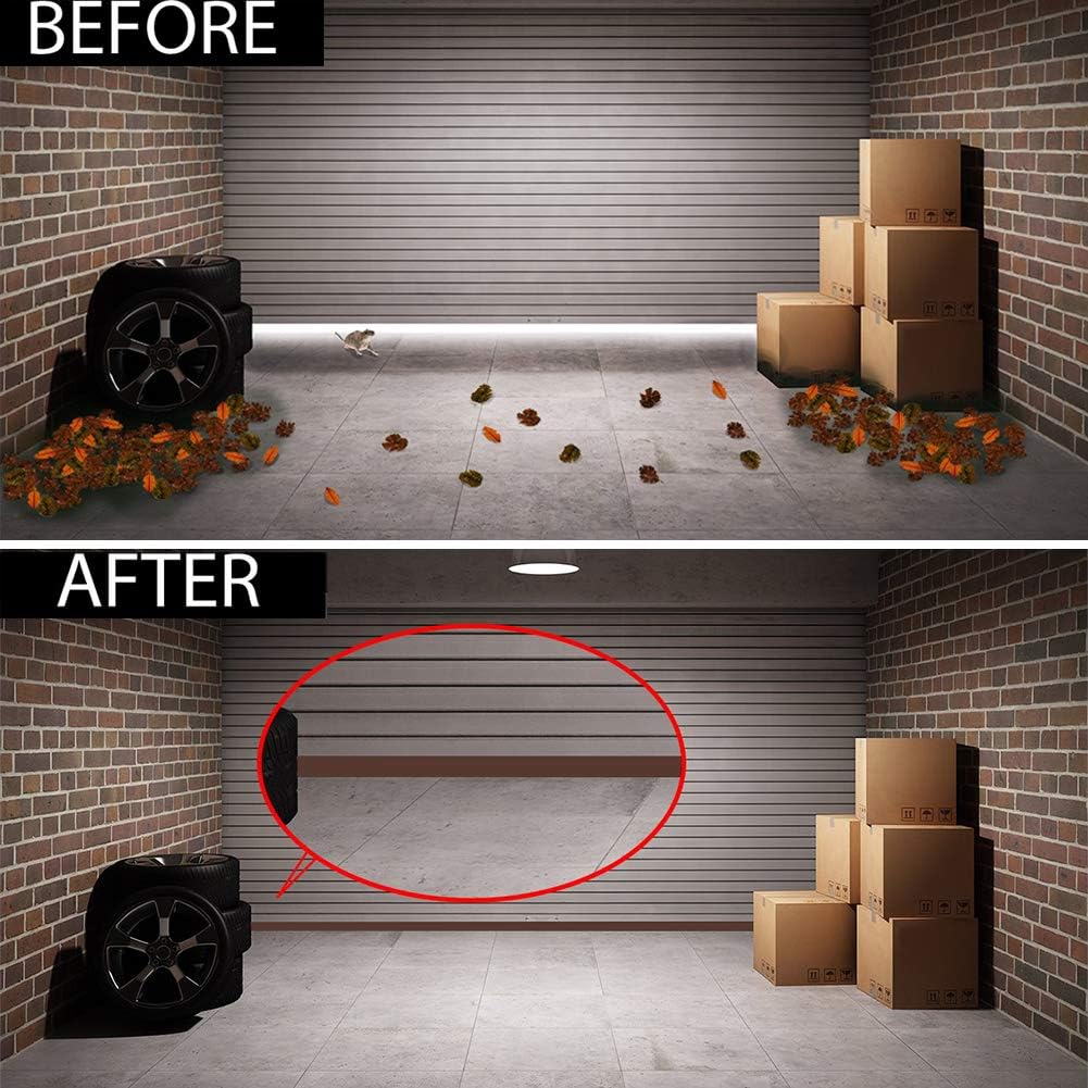 [New Upgrade] Huge Gap Door Draft Stopper, 3.4" W Widened Door Sweep Seal Gap Up to 1.8" for Interior & Exterior Doors - Keeping Draft, Noise, Dust and Unwanted Animals Out,3.4" W x 39" L,Brown