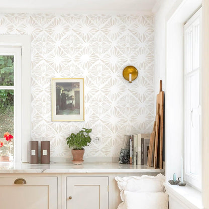 Boho Wallpaper Neutral Peel and Stick Wallpaper 78.7"x17.3" Geometric Wall Paper Beige and White Contact Paper Textured Removable Vinyl Waterproof for Bedroom Farmhouse Kitchen Bathroom