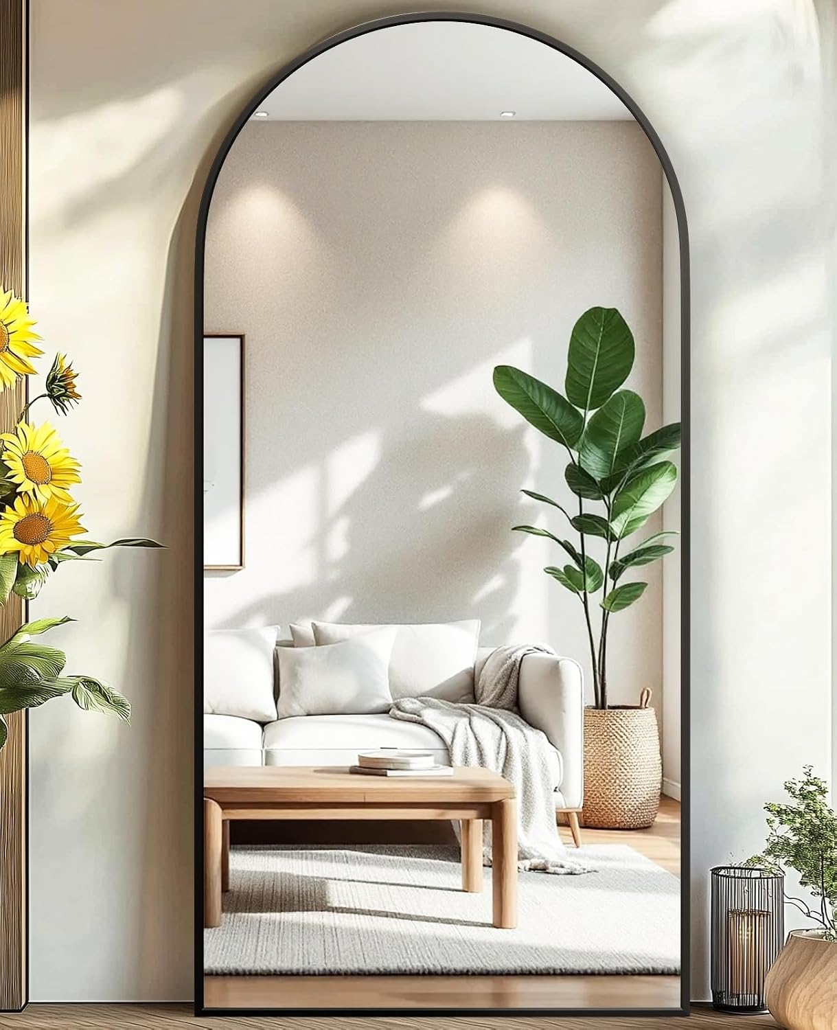 59"x16" Floor Mirror Full Length, Arched Full Length Mirror with Stand, Full Body Mirrors for Bedroom Living Room or Cloakroom Gold
